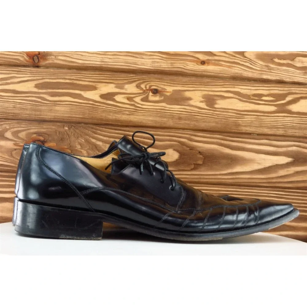 Four-Ay Shoes Sz 44 M Black Derby Oxfords Patent Leather‎ Men 2020
